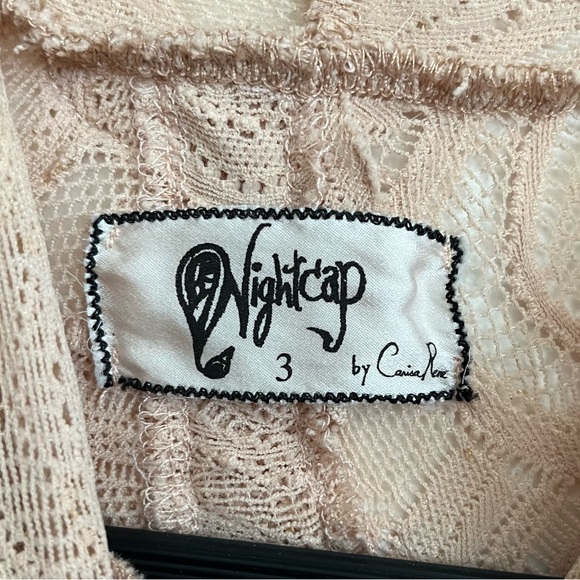 Nightcap Belize Victorian Lace Nude Stretch Bodycon Mini Dress Size 3 L/XL - Picture 7 of 13